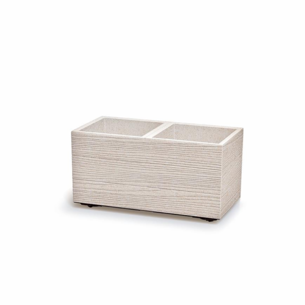 Květináč Prosperplast MADERA CASE eco wood 57,7 cm bílý eco