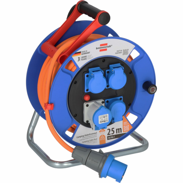 Brennenstuhl Cable Drum CEE 300  25m orange Camping
