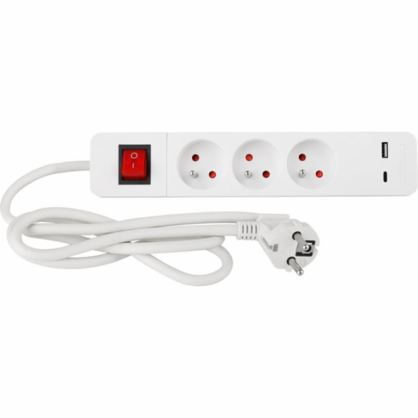 Kábel Strend Pro LG-FB603K, L-1.4 m, predlžovací, 3x zásu...