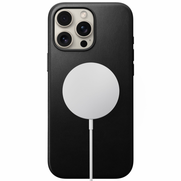 Nomad moderní kožené pouzdro na iPhone 16 Pro Max černé