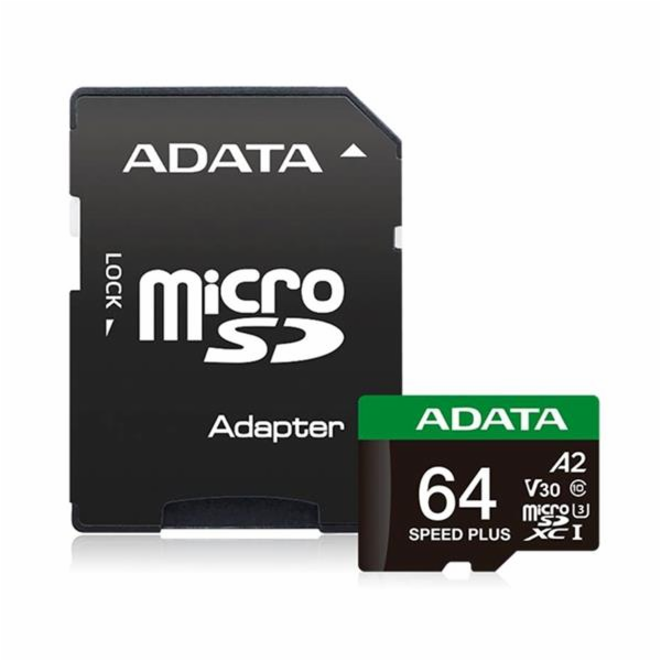 ADATA Paměťová karta SPEED PLUS microSDXC 64 GB (UHS-I U3...