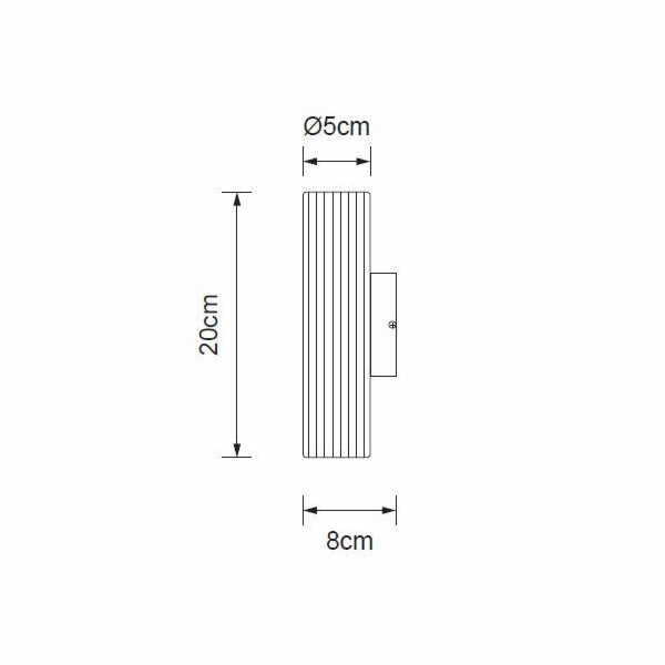 Nástěnné svítidlo Domoletti Icel P16065-2W BK, 10 W, GU10