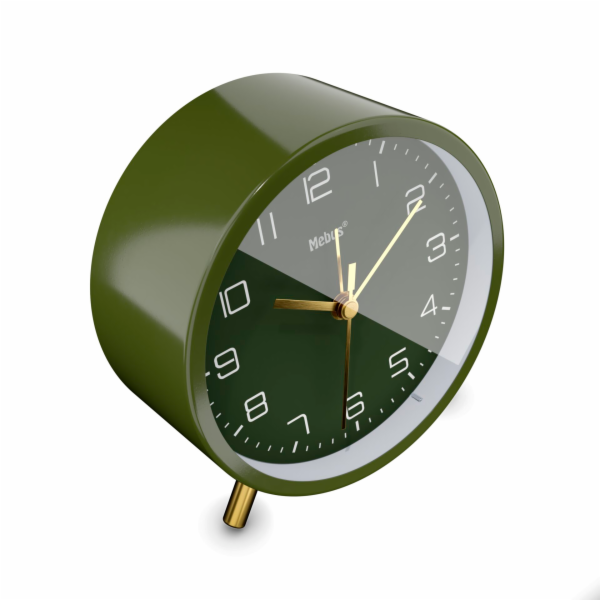 Mebus 56972 olive green / gold  Quartz Alarm Clock