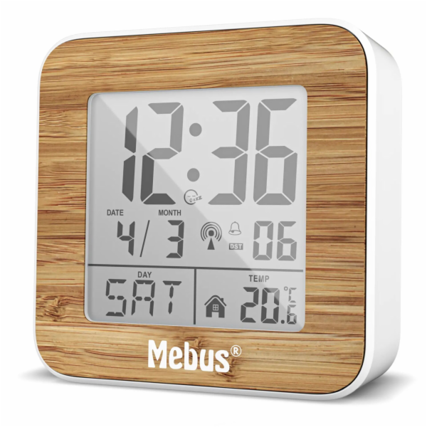 Mebus 27247 White/Wood Look  Radio alarm clock digital