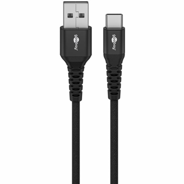 textilní kabel goobay Supersoft USB 2.0, zástrčka USB-A >...