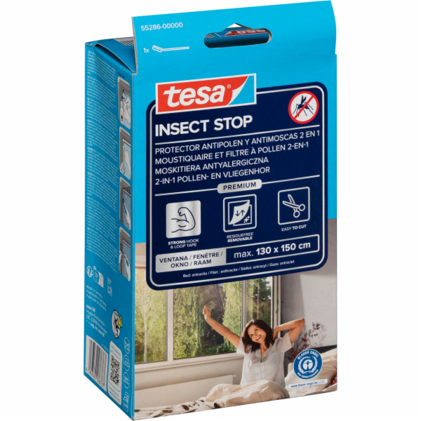 Tesa TESA SÍŤKA NA KOMÁRY ANTIALERGICKÁ ČERNÁ 1,3M X 1,5M...