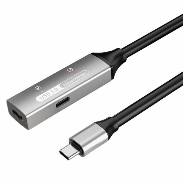 Kabel PremiumCord USB-C - USB-C repeater prodlužovací M/F...