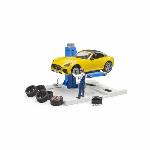 Bruder bworld Autoservis + Bruder roadster, autíčko