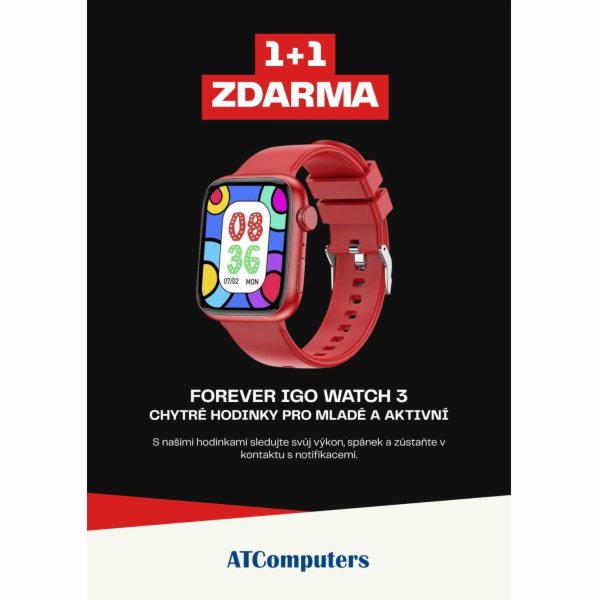Forever IGO 3 JW-500 červené, 1+1 zdarma