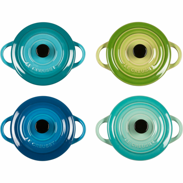 Le Creuset Stoneware Set of 4  petite Casseroles 10x5cm o...