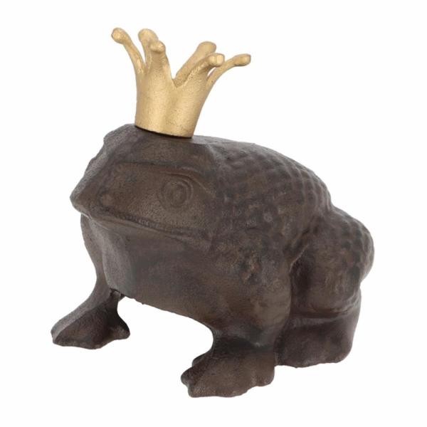 Dekorace "Žába", 20,3 cm x 17,6 cm x 19,7 cm, hnědá/zlatá
