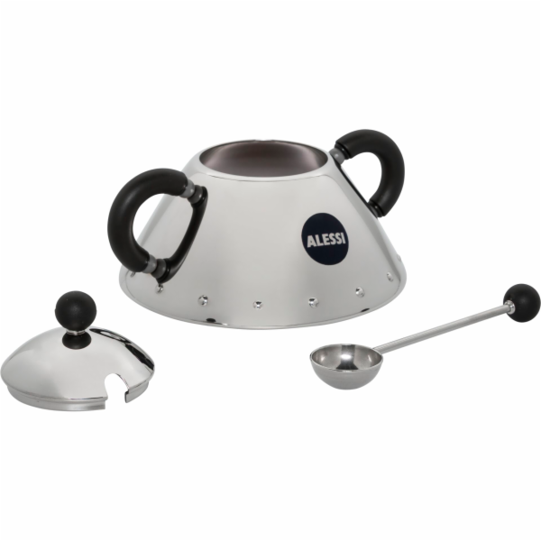 Alessi Sugar Bowl with  Spoon black 9097 B
