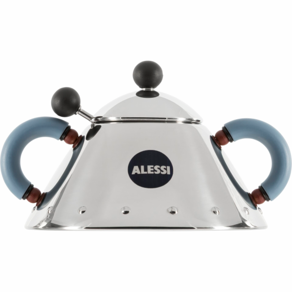 Alessi Sugar Bowl with  spoon light blue 9097