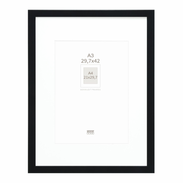 Deknudt S66KF2 P1 DIN A3 29,7x42  Wood black with Passepa...