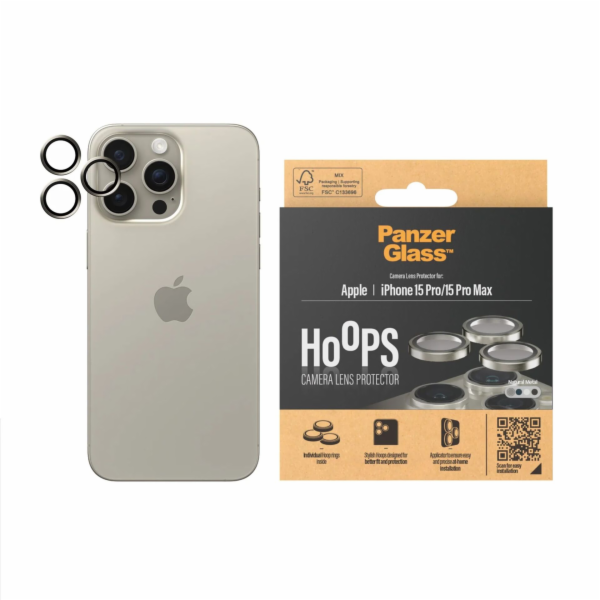 PanzerGlass Hoops Natural Metal  Lens Protector iP 15 Pro...