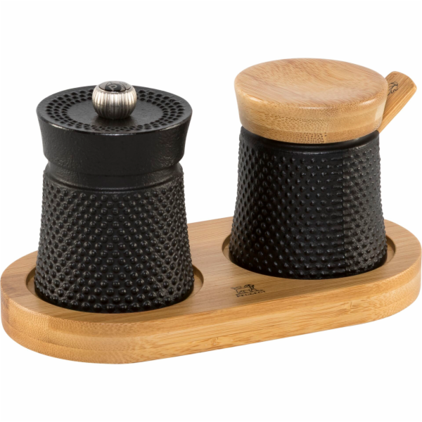 Peugeot Bali Fonte Pepper Mill  Salt Cellar Tray 8cm BLACK