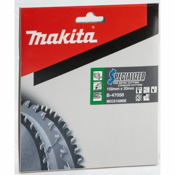 Makita Sägeblatt f. INOX  150x20x60Z