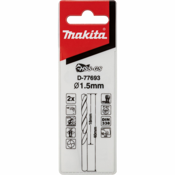 Makita Metallbohrer HSS-GS  1,5x40mm
