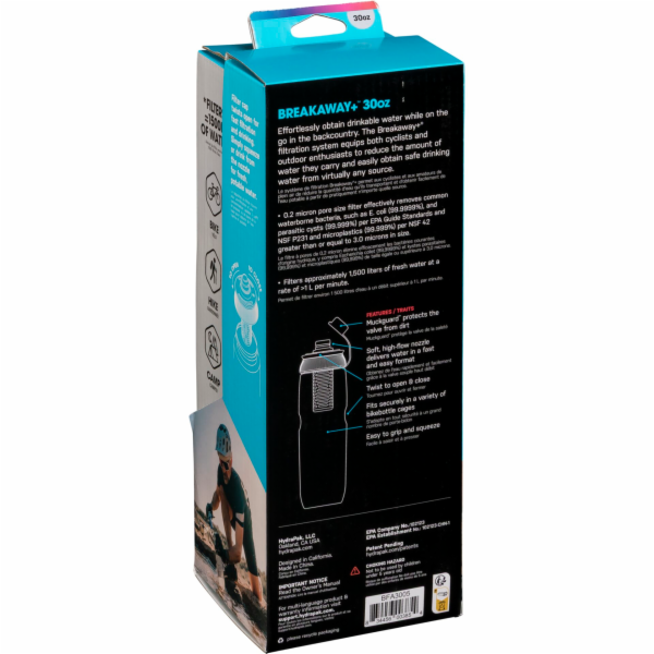 HydraPak Breakaway+ water bottle  with filter 880ml