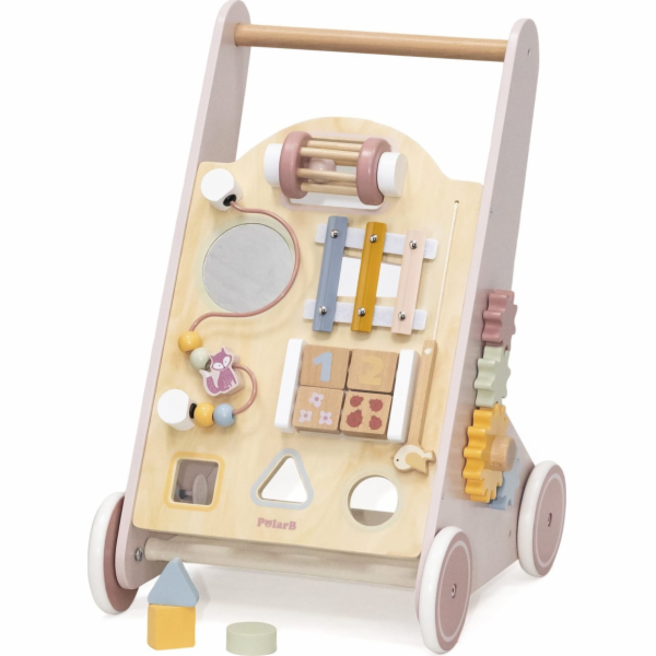 Hračky Viga Hračky VIGA PolarB Wooden Push Walker Pink Ed...