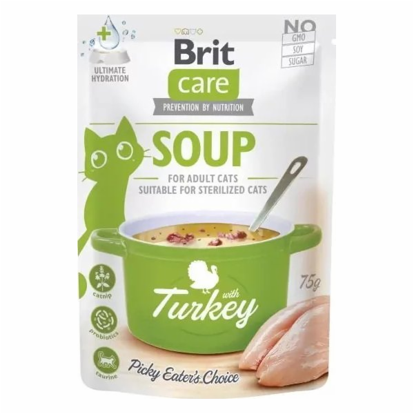 BRIT Care Soup Turkey - polévka pro kočku - 75g