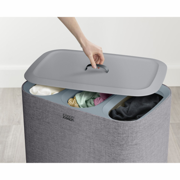 Joseph Joseph Tota Trio 90L Grey  Laundry Separation Basket