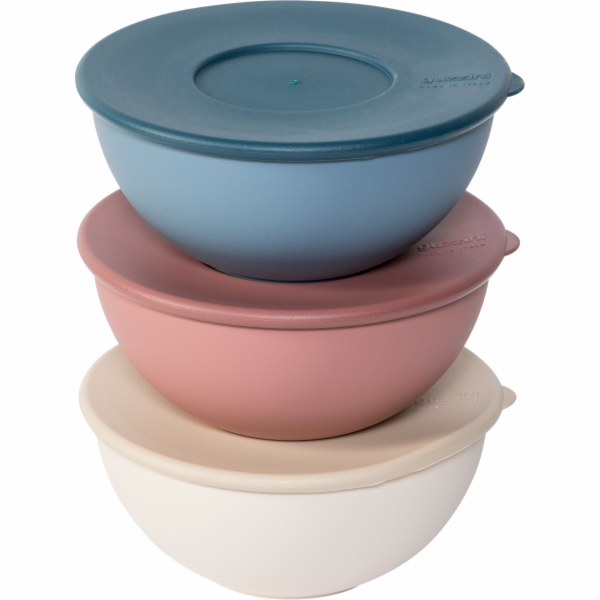 Guzzini EVERYWHERE BIO - Set 3  Bowls with lid Assorted c.