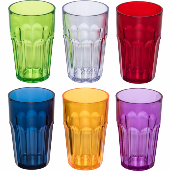 Guzzini HAPPY HOUR Set of 6 Tall  Ground Tumblers Assorte...