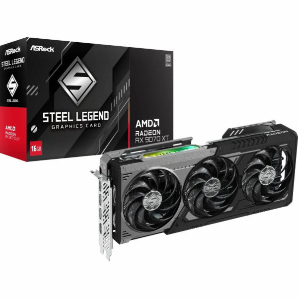 Grafická karta ASRock AMD Radeon™ RX 9070 XT Steel Legend...