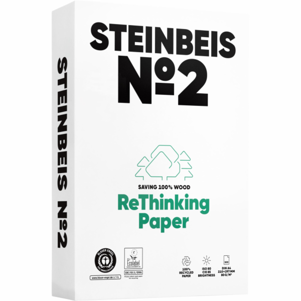 Steinbeis No. 2 recycled paper  A 4 80 g 500 Sheets ISO 80