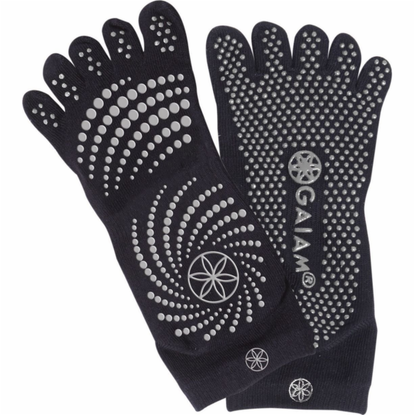 Gaiam PROTISKLUZOVÉ PONOŽKY GAIAM ČERNÉ S/M 52223