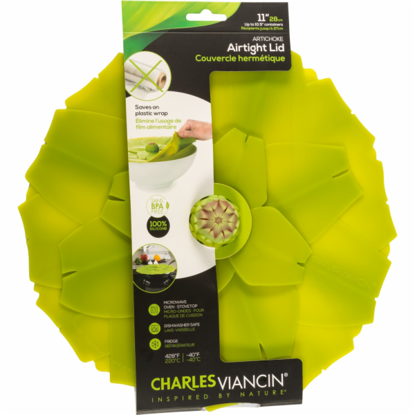 Charles Viancin ARTICHOCKE 28 cm  Silicone Lid green