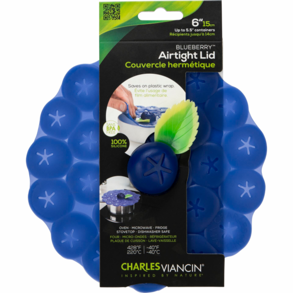 Charles Viancin BERRIES 15 cm  Silicone Lid blue