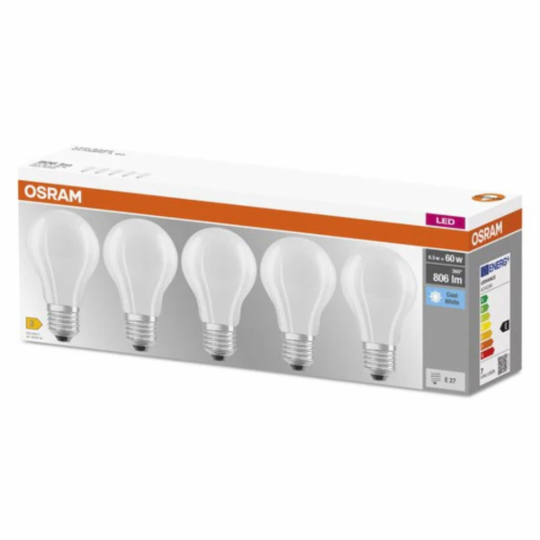 Osram LED BASE Classic 5-pack  E27 6,5W