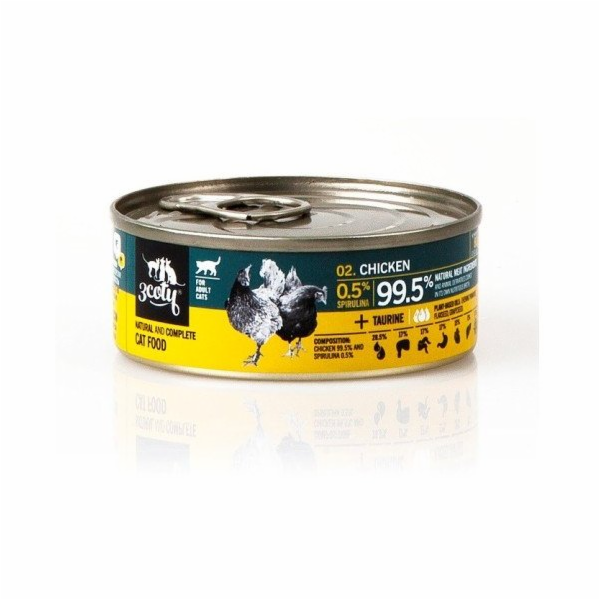 3COTY Chicken with spirulina - mokré krmivo pro kočky - 80g