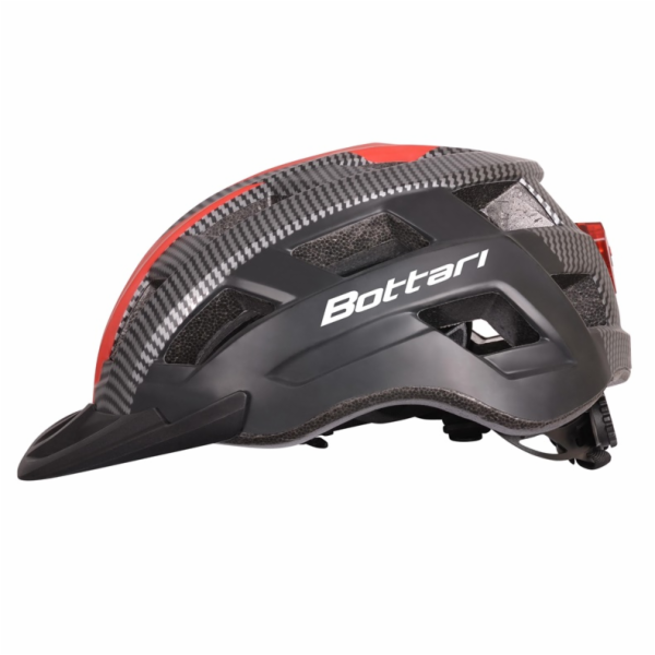 BOTTARI Cyklistická helma 94001RB, černá/červená, velikos...