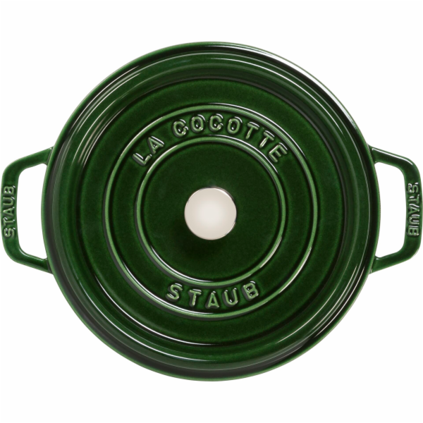 Staub La Cocotte 24cm rund  Basilikum-Grün, Gusseisen