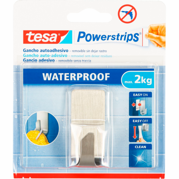 Tesa Powerstrips Hook 59707  Waterproof Zoom Metal 2kg