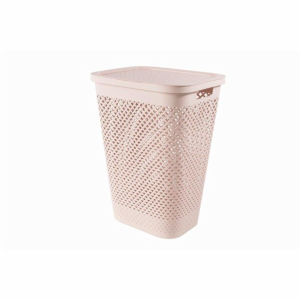 Koš na prádlo Curver Pure 55 l růžový s víkem