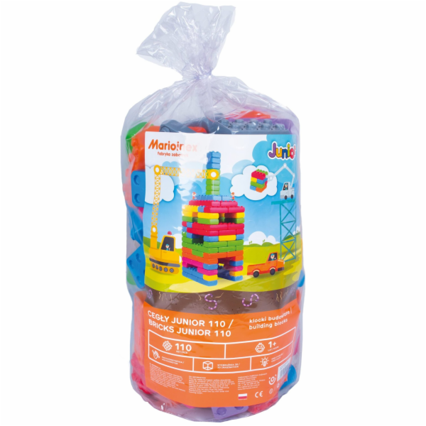 Stavebnice „Cihly Junior“ Marioinex, 110 dílků