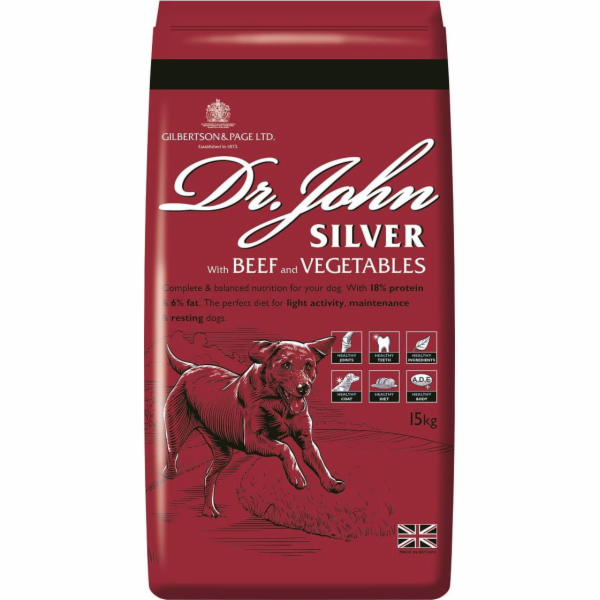DR JOHN Silver Beef - suché krmivo pro psy - 15kg