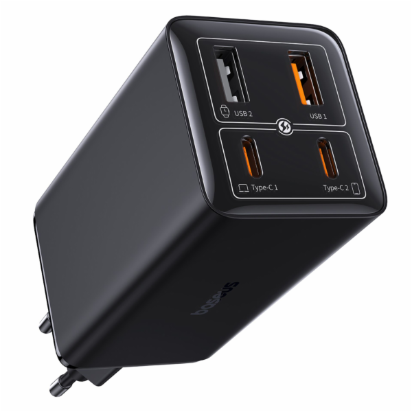 Baseus GaN6 Pro 100W EU  Inkl. Charging Cable 1m Black