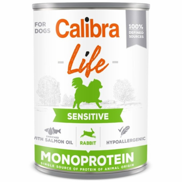 CALIBRA LIFE Sensitive králík - vlhké krmivo pro psy - 0,4kg