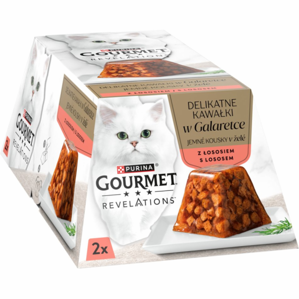 PURINA Gourmet Revelations Chunks in jelly with salmon Bo...