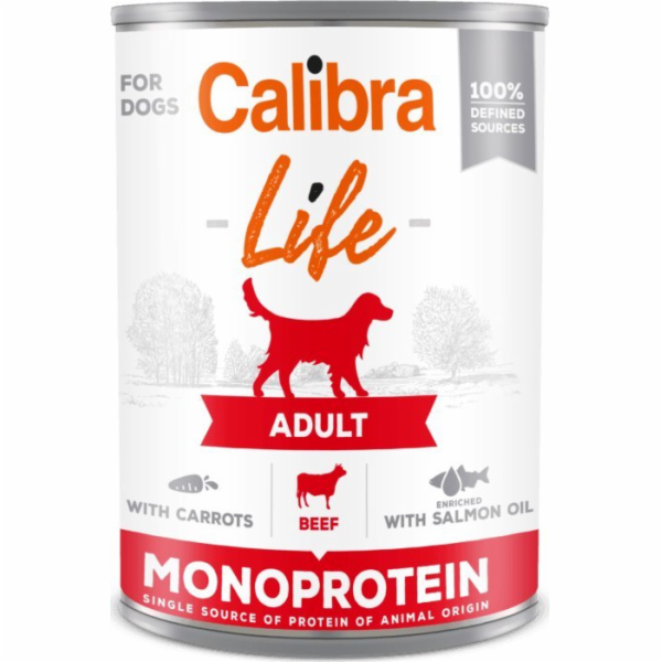 CALIBRA Adult Mono Beef with carrots - vlhké krmivo pro p...