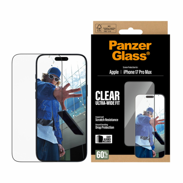 PanzerGlass ochranné sklo UWF pre iPhone 17 Pro Max - Bla...
