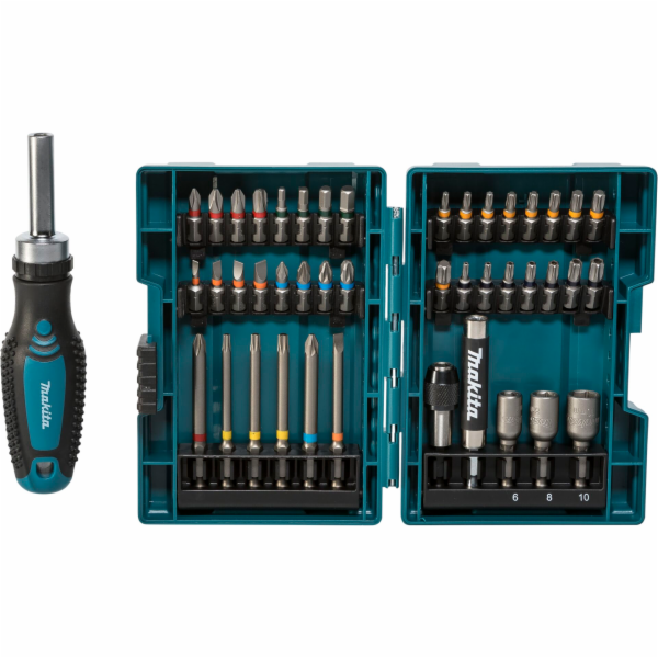 Makita Ratschenschraubendreher + Bit-Satz, 44-teilig (bla...