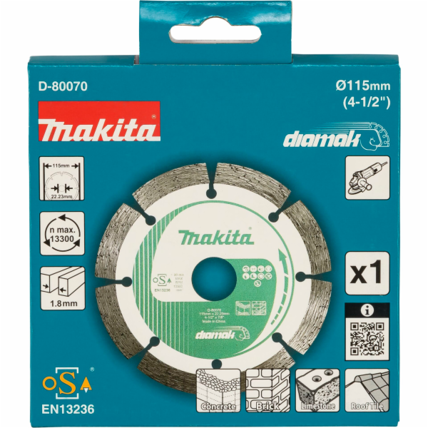 Makita  D-80070  Diamantscheibe 115x22,23 DIAMAK