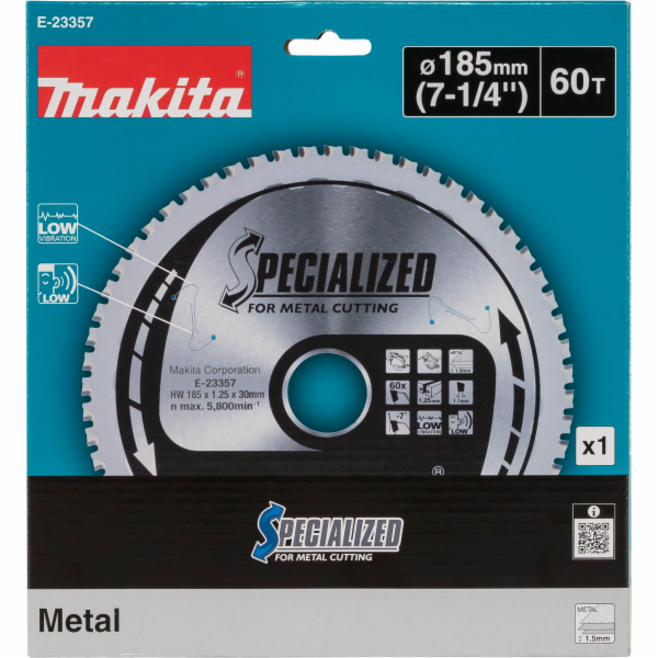 Makita  E-23357  HM Metallsägeblatt 185x30x60Z
