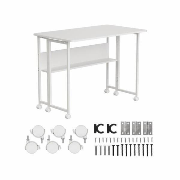 Maclean Mobilní stůl MC-126W 50 kg bílý